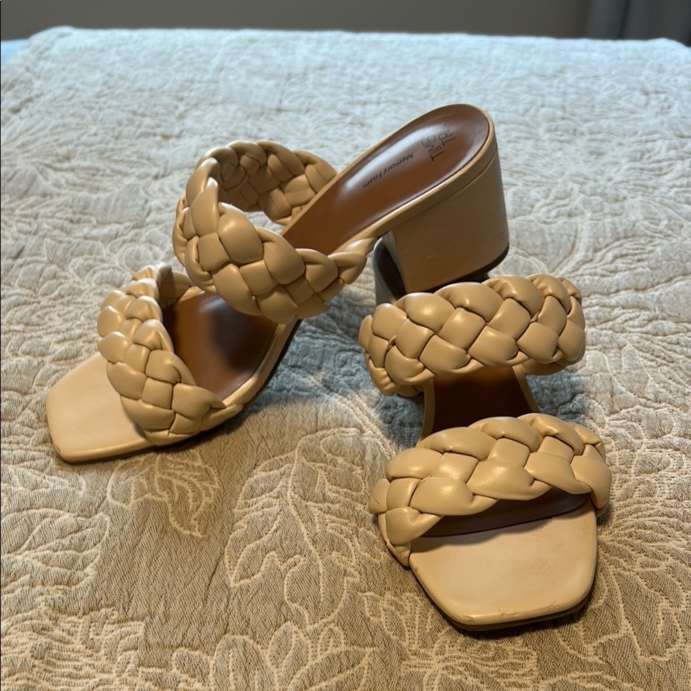 Time and Tru Cream Braided Slide Sandals - Picture 2 of 3